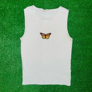 Brandy Melville Butterfly tank top